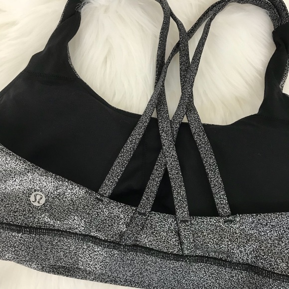 NWT lululemon energy bra foil silver Luminosity - Picture 7 of 8